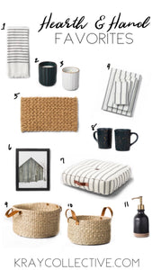 Hearth and Hand Finds for Spring.  Favorite Target finds in home decor